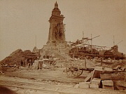 Beim Bau des Kyffhuserdenkmals um 1895